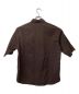 AURALEE (オーラリー) WASHED FINX HERRINGBONE HALF SLEEVED SHIRTS ウォッシュドシャツ ブラウン サイズ:5：13000円