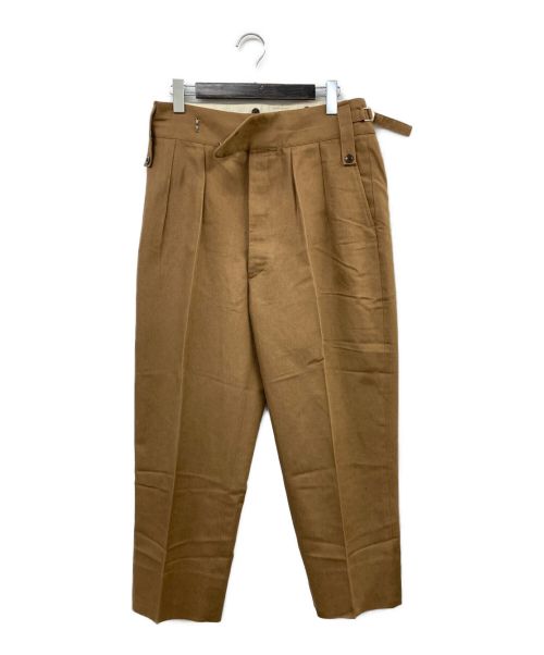 NEAT（ニート）NEAT (ニート) コットンリネンワイドパンツ ブラウン サイズ:Lの古着・服飾アイテム
