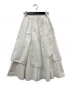 nagonstansナゴンスタンス）の古着「23AW tiered skirt」｜ホワイト