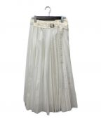 sacaiサカイ）の古着「Cotton Poplin Pleated Skirt コットンポプリンプリーツスカート」｜ホワイト