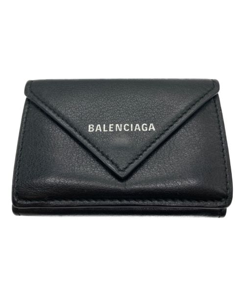 BALENCIAGA（バレンシアガ）BALENCIAGA (バレンシアガ) ペーパー ミニウォレット ブラックの古着・服飾アイテム