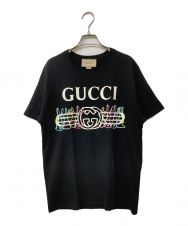 GUCCI (グッチ) 23SS コットンジャージーTシャツ ブラック サイズ:S