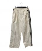 MAISON SPECIALメゾンスペシャル）の古着「Washed Nylon Crochet Side Line Prime-Wide Easy Pants」｜ベージュ