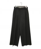 M TO Rムウトアール）の古着「DOUBLETUCK WIDE PANTS」｜ブラック
