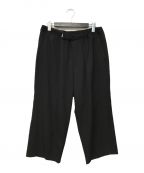 Graphpaperグラフペーパー）の古着「Selvage Wool Wide Tuck Cook Pants」｜ブラック