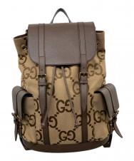 GUCCI (グッチ) GGジャンボキャンバスリュック 678829 ベージュ
