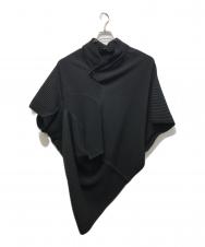 HOMME PLISSE ISSEY MIYAKE (オム プリッセ イッセイ ミヤケ) OVERFLOW 変形プリーツシャツ ブラック サイズ:SIZE 4