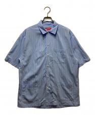 SUPREME (シュプリーム) Stripe S/S Pajama Shirt ブルー サイズ:S