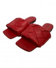 BOTTEGA VENETA (ボッテガベネタ) LIDO イントレチャートフラットサンダル レッド サイズ:37