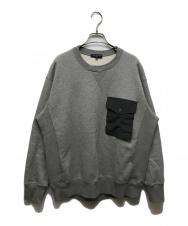 COMME des GARCONS HOMME (コムデギャルソン オム) フラップポケットスウェットトレーナー グレー サイズ:M