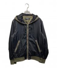 DIESEL (ディーゼル) ナイロンフーデットジャケット ブラック サイズ:S