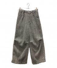 seyto (セイト) ツイードボリュームワイドパンツ/Tweed volume tuck wide pants グレー サイズ:2