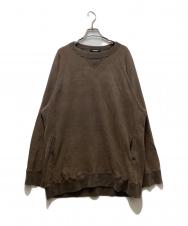 UNDERCOVER (アンダーカバー) 21SS ボロ加工ワイドスウェット UC1A4802 / クルーネックスウェット ブラウン サイズ:3