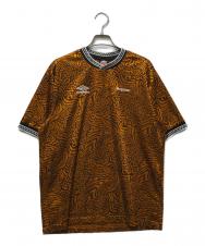 SUPREME (シュプリーム) UMBRO (アンブロ) Jacquard Animal Print SoccerJersey ブラウン サイズ:S