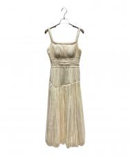 Estella.K (エステラケー) Viella Dress シャインプリーツギャザリングドレス 126151453 ベージュ サイズ:FREE