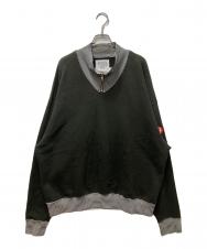 C.E (シーイー) HALF ZIP CASUAL SWEAT/ハーフジップカジュアルスウェット ブラック サイズ:XL