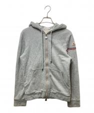 MONCLER (モンクレール) マグリア トリコロール フルジップ パーカー グレー サイズ:S