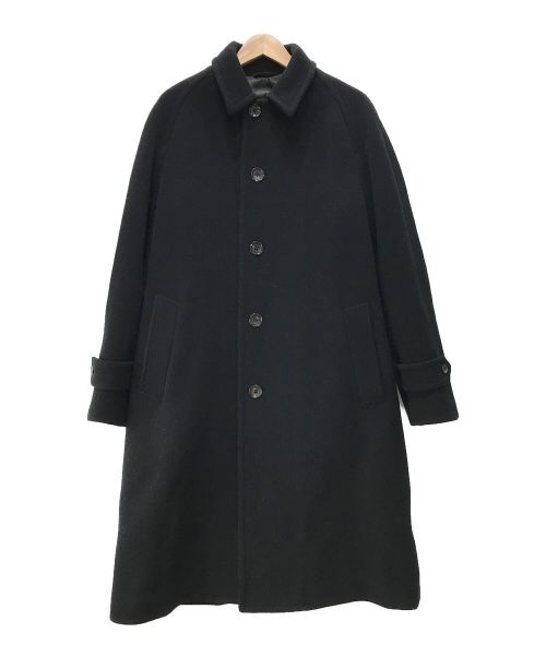 UNITED ARROWS（ユナイテッドアローズ）UNITED ARROWS (ユナイテッドアローズ) メルトンバルカラーコート ブラック サイズ:Mの古着・服飾アイテム