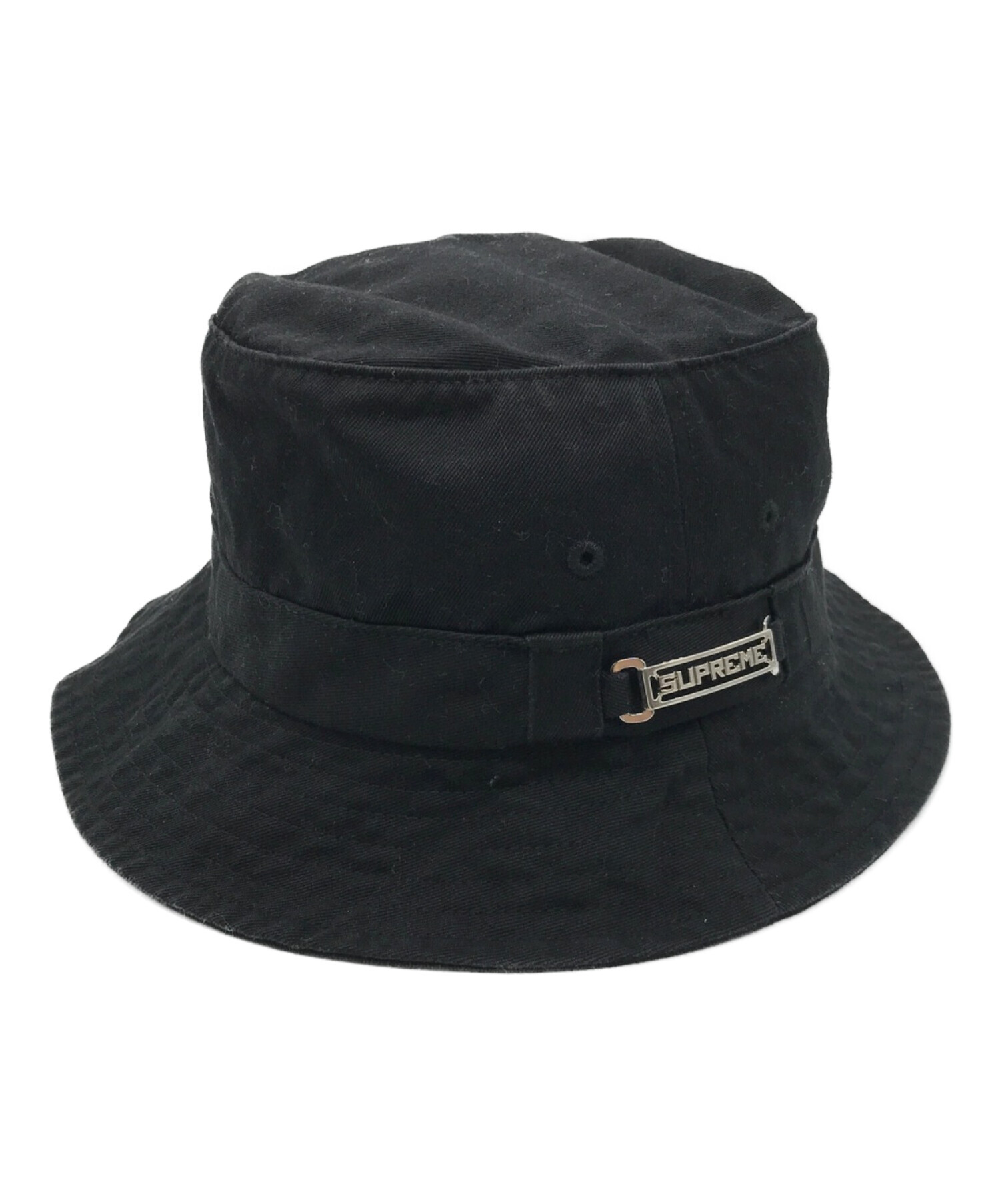 【中古・古着通販】SUPREME (シュプリーム) Name Plate Crusher Hat ブラック サイズ:SMALL/MEDUM