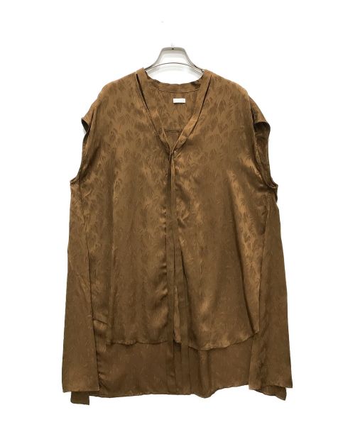 RITO（リト）RITO (リト) ノースリーブボウタイブラウス ブラウン サイズ:36の古着・服飾アイテム