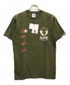 Aape BY A BATHING APEエーエイプ バイ アベイシングエイプ）の古着「Apunvs Army Tee」｜カーキ