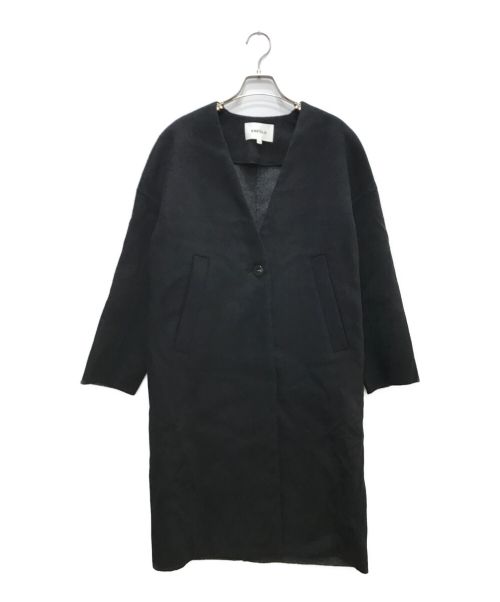 ENFOLD（エンフォルド）ENFOLD (エンフォルド) NO-COLLAR COAT ブラック サイズ:36の古着・服飾アイテム