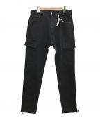 mnmlミニマル）の古着「Denim Cargo Pants」｜ブラック