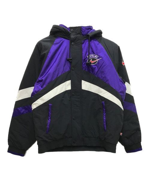 SUPREME（シュプリーム）SUPREME (シュプリーム) NIKE (ナイキ) Hooded Sport Jacket パープル×ブラック サイズ:Sの古着・服飾アイテム
