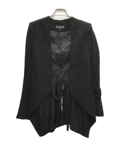 ANN DEMEULEMEESTER（アンドゥムルメステール）ANN DEMEULEMEESTER (アンドゥムルメステール) ロングデザインジャケット ブラック サイズ:34の古着・服飾アイテム