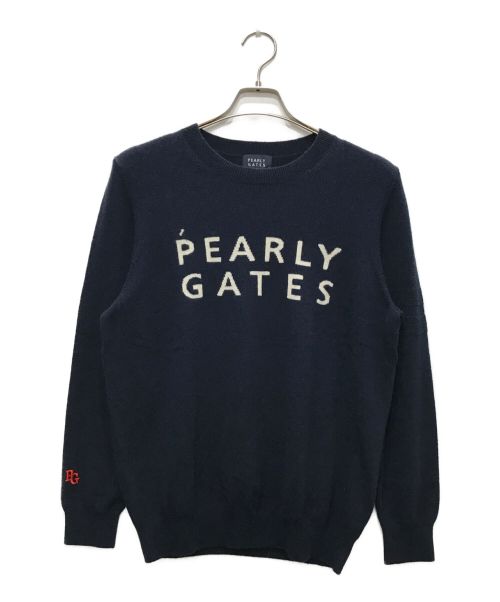 PEARLY GATES（パーリーゲイツ）PEARLY GATES (パーリーゲイツ) カシミヤニット ネイビー サイズ:5の古着・服飾アイテム