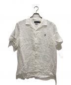 POLO RALPH LAURENポロ・ラルフローレン）の古着「Classic Fit Linen Camp Shirt/クラシックフィットリネンキャンプシャツ」｜ホワイト
