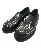 TENDER PERSONテンダーパーソン）の古着「FLAME PATTERN LOAFER」｜ブラック