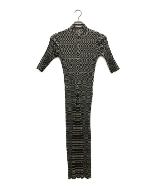 IRENE（アイレネ）IRENE (アイレネ) Mosaic Knit Long Tops ベージュ サイズ:36の古着・服飾アイテム