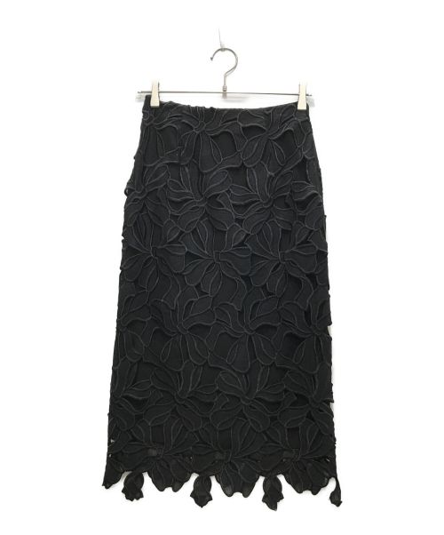 CELFORD（セルフォード）CELFORD (セルフォード) リボンレーススカート ブラック サイズ:36の古着・服飾アイテム
