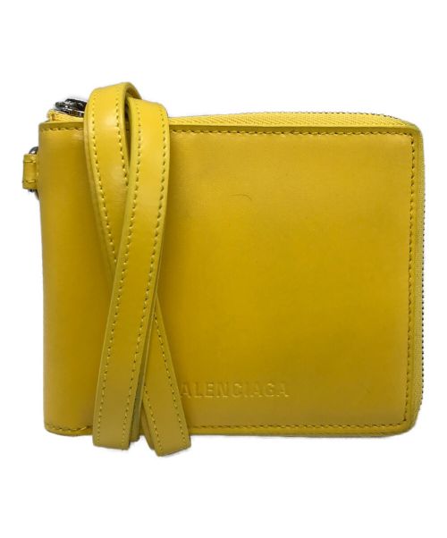 BALENCIAGA（バレンシアガ）BALENCIAGA (バレンシアガ) Essential Small Wallet With Strap イエローの古着・服飾アイテム
