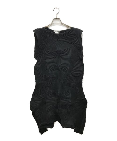 ISSEY MIYAKE（イッセイミヤケ）ISSEY MIYAKE (イッセイミヤケ) 3Dスチーム ノースリーブワンピース ブラック サイズ:2の古着・服飾アイテム