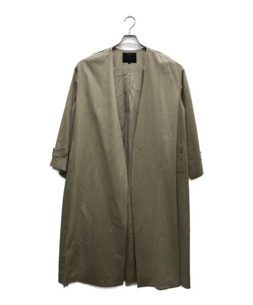 FLORENT（フローレント）FLORENT (フローレント) ノーカラーコート ベージュ サイズ:1の古着・服飾アイテム