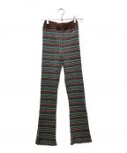 MURRALミューラル）の古着「Monk`s belt rib knit trousers」｜ブラウン