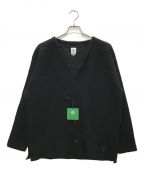 South2 West8サウスツー ウエストエイト）の古着「S.S. V Neck Cardigan -W/PE Boiled Jersey」｜ブラック