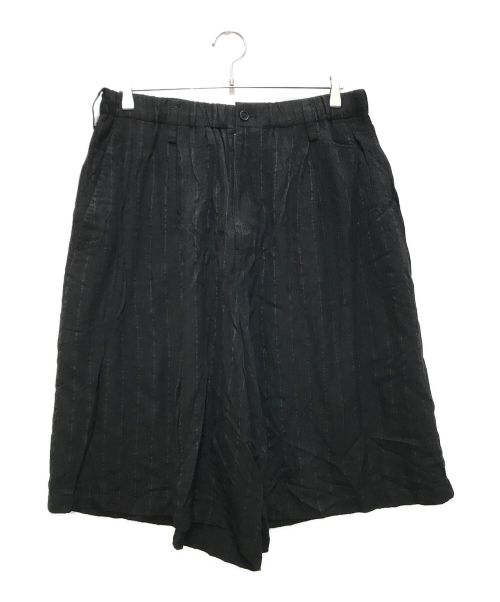 BLACK Scandal Yohji Yamamoto（ブラックスキャンダルヨウジヤマモト）BLACK Scandal Yohji Yamamoto (ブラックスキャンダルヨウジヤマモト) tuck Half Pants ブラック サイズ:2の古着・服飾アイテム