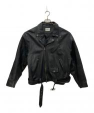 MONKEY TIME (モンキータイム) SHEEP OVER SIZED W/RIDERS ジャケット/シープ オーバーサイズド ダブルライダース ジャケット ブラック サイズ:Ｌ