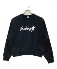 KEBOZ (ケボズ) プリントスウェット ブラック サイズ:M