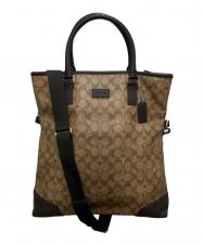 COACH (コーチ) 2WAY シグネチャーショルダーバッグ ベージュ