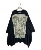 Vivienne Westwood ANGLOMANIAヴィヴィアンウエストウッド アングロマニア）の古着「オーバーサイズプリントTシャツ」｜ブラック