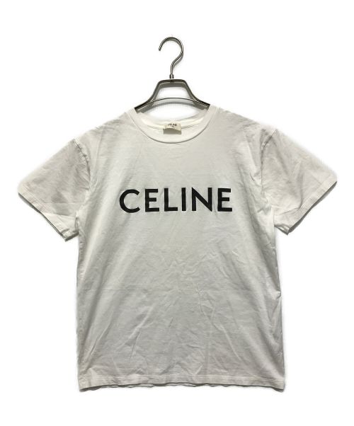 CELINE（セリーヌ）CELINE (セリーヌ) ロゴ ルーズTシャツ ホワイト サイズ:XSの古着・服飾アイテム
