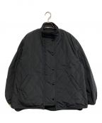CADUNEカデュネ）の古着「ペプラムベスト付きキルティングコート」｜ブラック