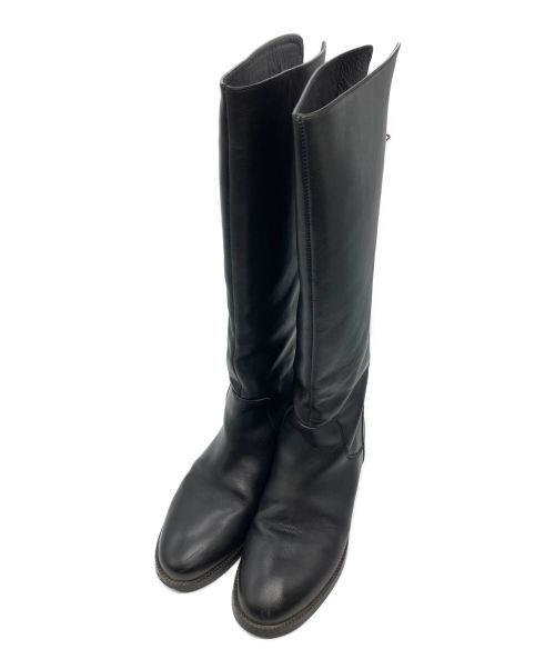 REMME（レメ）REMME (レメ) レザーロングブーツ ブラック サイズ:SIZE 22.5cmの古着・服飾アイテム