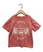 GUCCIグッチ）の古着「プリントTシャツ」｜ピンク