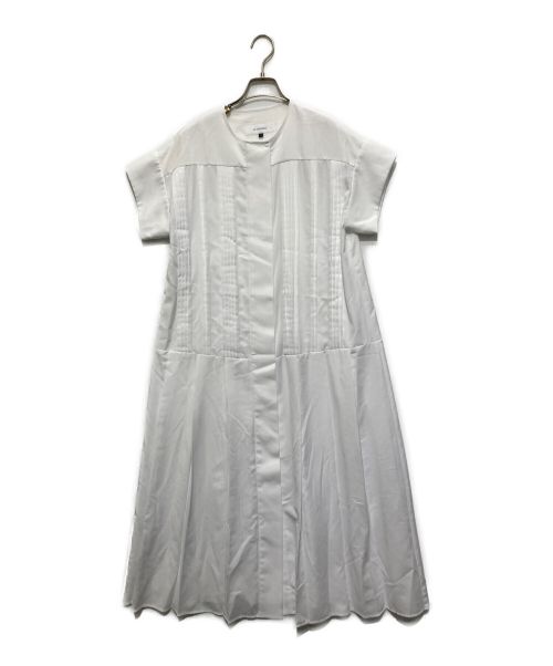 LE CIEL BLEU（ルシェルブルー）LE CIEL BLEU (ルシェルブルー) ピンタックプリーツドレス ネイビー サイズ:SIZE 36の古着・服飾アイテム