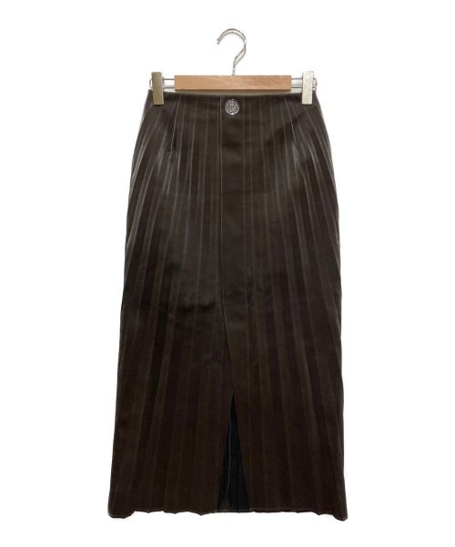 IRENE（アイレネ）IRENE (アイレネ) Silky Leather Skirt ブラウン サイズ:SIZE 36の古着・服飾アイテム